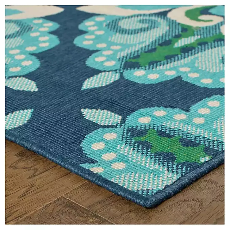 Outdoor Rugs-Kirklands Home Floral Medallion Jenn Outdoor Rug, 5x7