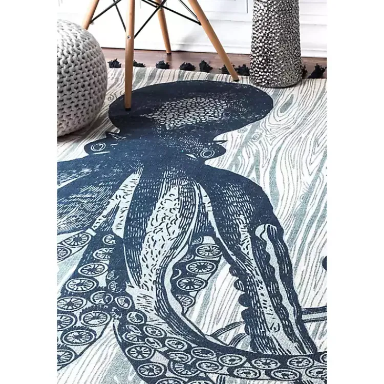 Area Rugs-Kirklands Home Dark Octopus Thomas Paul Area Rug, 5x8 Blue