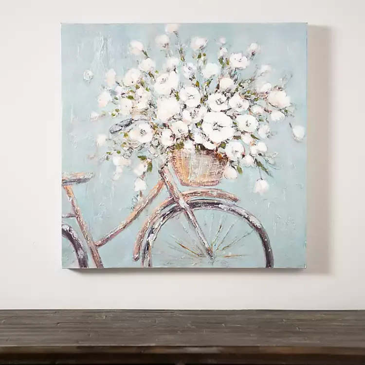 Canvas Art-Kirklands Home Flower Basket on Bike Canvas Art Print
