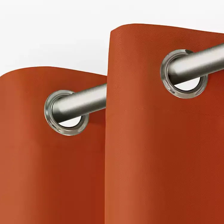 Outdoor Curtains-Kirklands Home Eliza Outdoor Curtain Panel Set, 84 in. Orange