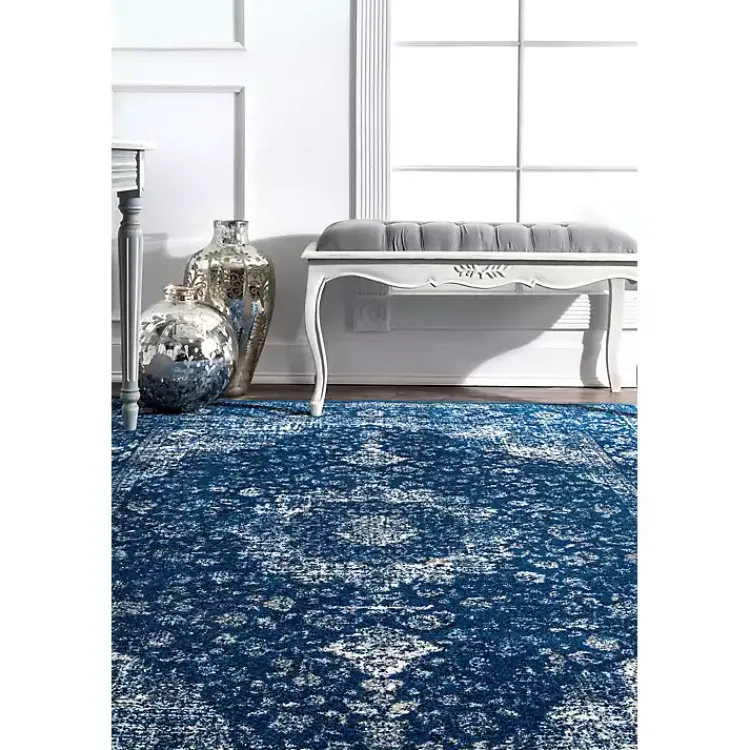 Area Rugs-Kirklands Home Dark Verona Area Rug, 5x7 Blue