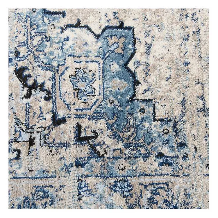 Area Rugs-Kirklands Home Edward Medallion Area Rug, 8x10 Blue
