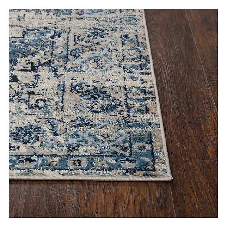 Area Rugs-Kirklands Home Edward Medallion Area Rug, 8x10 Blue