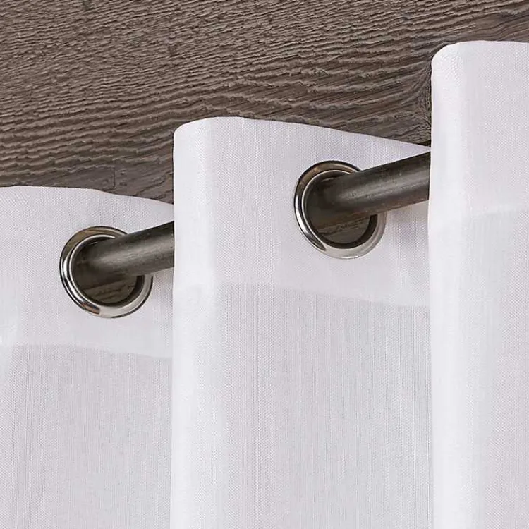 Outdoor Curtains-Kirklands Home Winter Biscayne Curtain Panel Set, 96 in. White