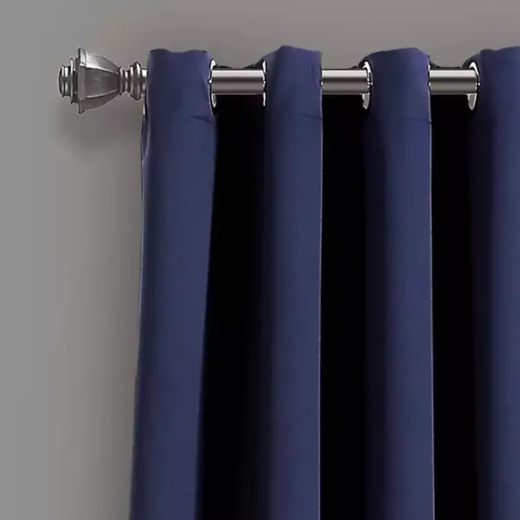 Curtains & Drapes-Kirklands Home Navy Blackout Curtain Panel Set, 95 in. Blue