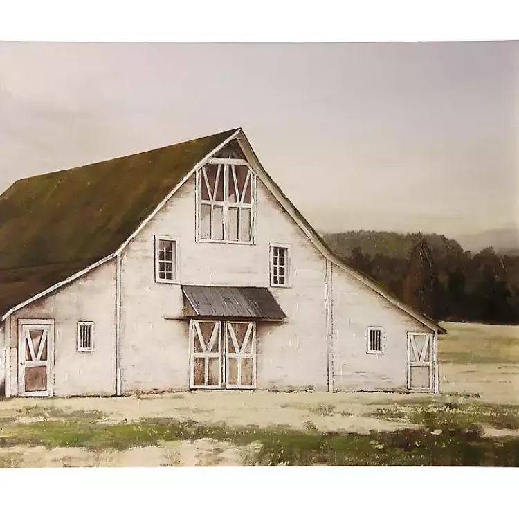 Canvas Art-Kirklands Home Ole Blanc Barn Embellished Canvas Art Print