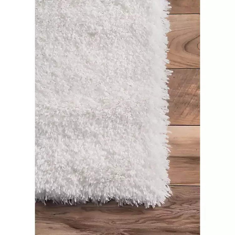 Area Rugs-Kirklands Home Iliza Shag Area Rug, 5x8 White