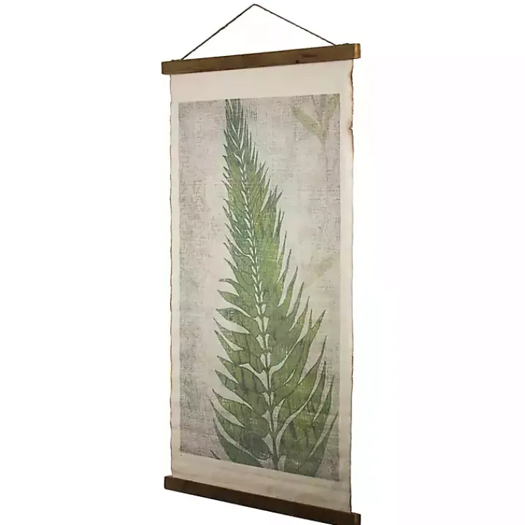 Wall Plaques-Kirklands Home Fern Leaf Scroll Tapestry Green