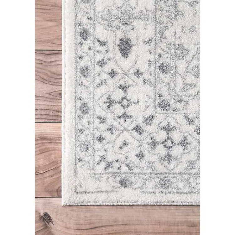 Area Rugs-Kirklands Home Ivory Vintage Odell Square Area Rug, 8 ft.