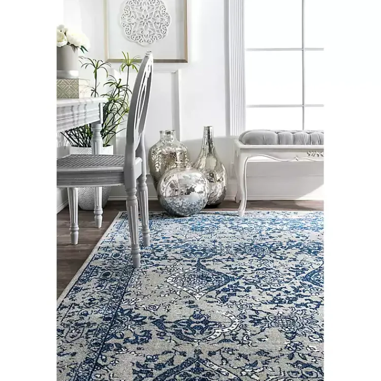 Area Rugs-Kirklands Home Blue Vintage Odell Area Rug, 5x7