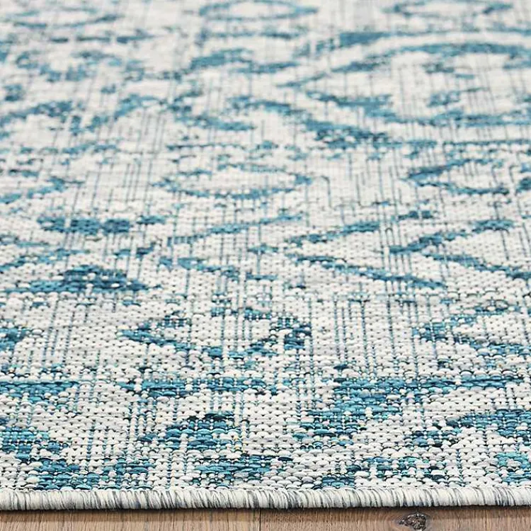 Outdoor Rugs-Kirklands Home Azure Terrace Sun Shower Outdoor Area Rug, 5x8