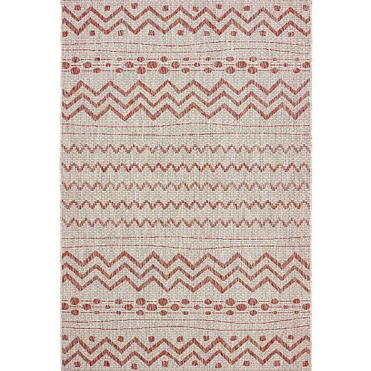 Outdoor Rugs-Kirklands Home Geometric Stripe Sun Shower Outdoor Area Rug, 7x9