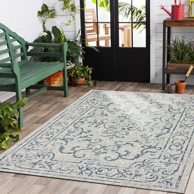 Outdoor Rugs-Kirklands Home Classicism Sun Shower Outdoor Area Rug, 5x8