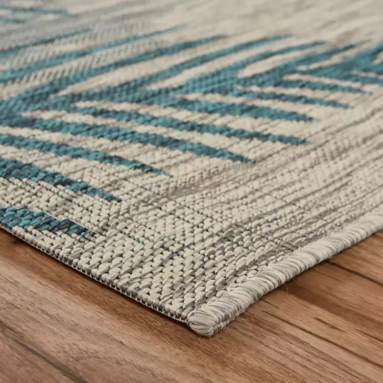 Outdoor Rugs-Kirklands Home Tropical Palms Captiva Outdoor Area Rug, 5x7