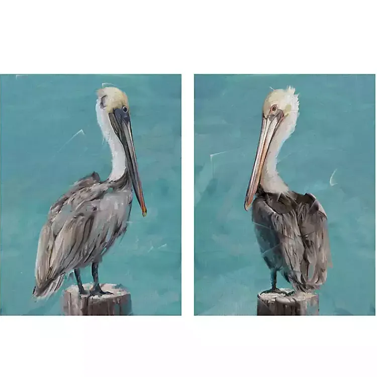 Canvas Art-Kirklands Home Pelican Perch I & II Canvas Art Prints, Set of 2