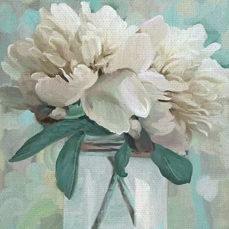 Canvas Art-Kirklands Home Farmhouse Peonies Canvas Art Prints, Set of 2