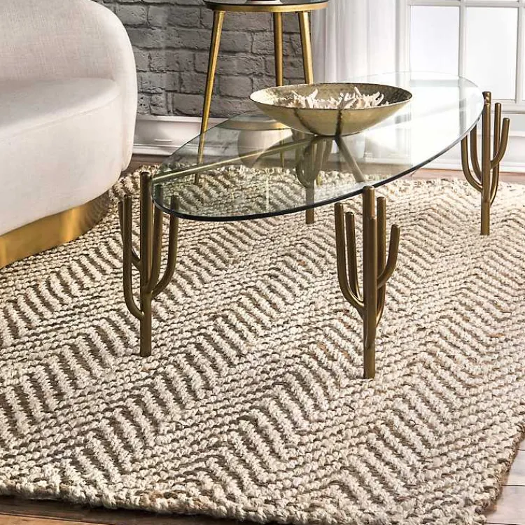Area Rugs-Kirklands Home Brown Chevron Valen Area Rug, 8x10
