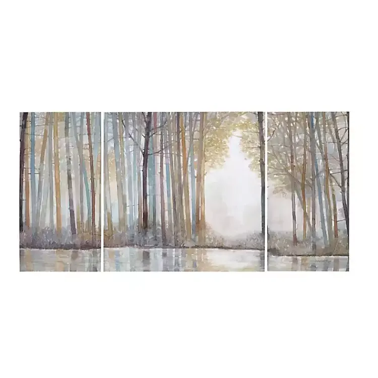 Canvas Art-Kirklands Home Forest Reflections Canvas Art Prints, Set of 3 Multi