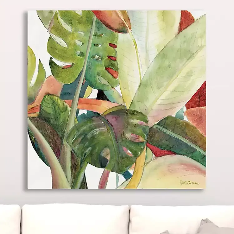 Canvas Art-Kirklands Home Lush Garden Square I Giclee Canvas Art Print Green