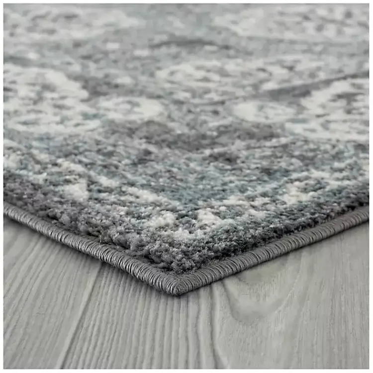 Area Rugs-Kirklands Home Gray and Blue Alex Area Rug, 5x7