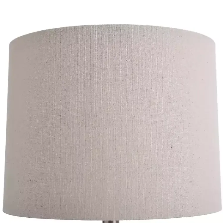 Table Lamps-Kirklands Home Gray Ribbed Ceramic Table Lamp Ivory