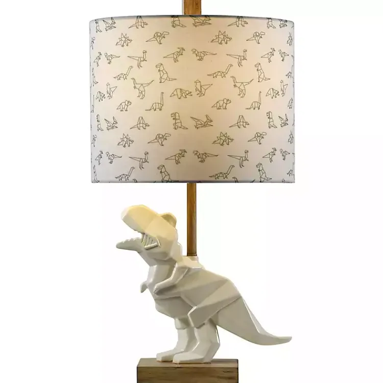Table Lamps-Kirklands Home Geo Dinosaur Table Lamp White