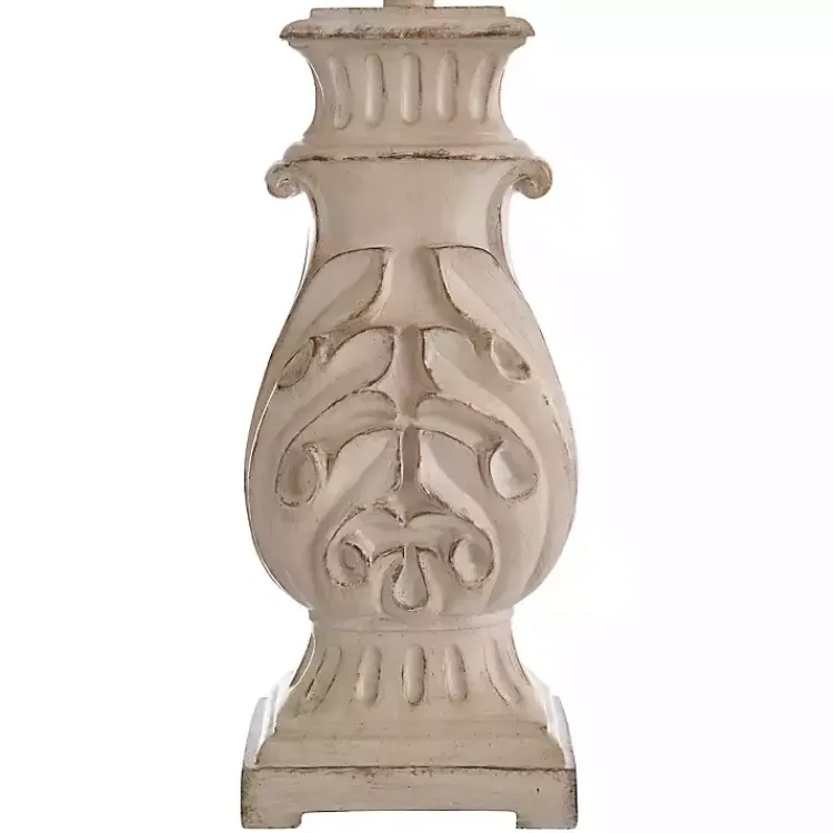 Table Lamps-Kirklands Home Natural French Country Table Lamp White