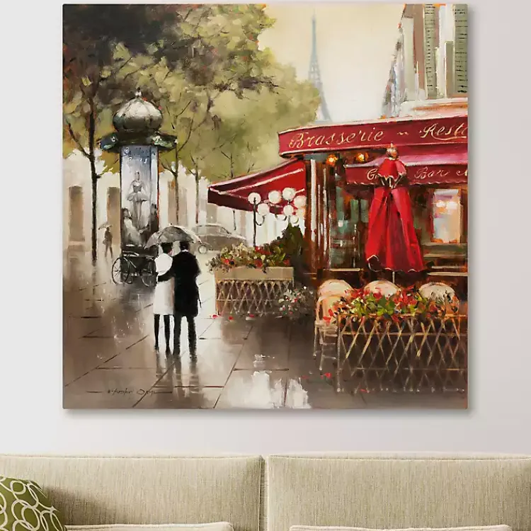 Canvas Art-Kirklands Home Paris in the Rain Giclee Canvas Art Print Multi