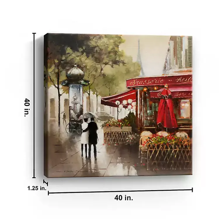 Canvas Art-Kirklands Home Paris in the Rain Giclee Canvas Art Print Multi