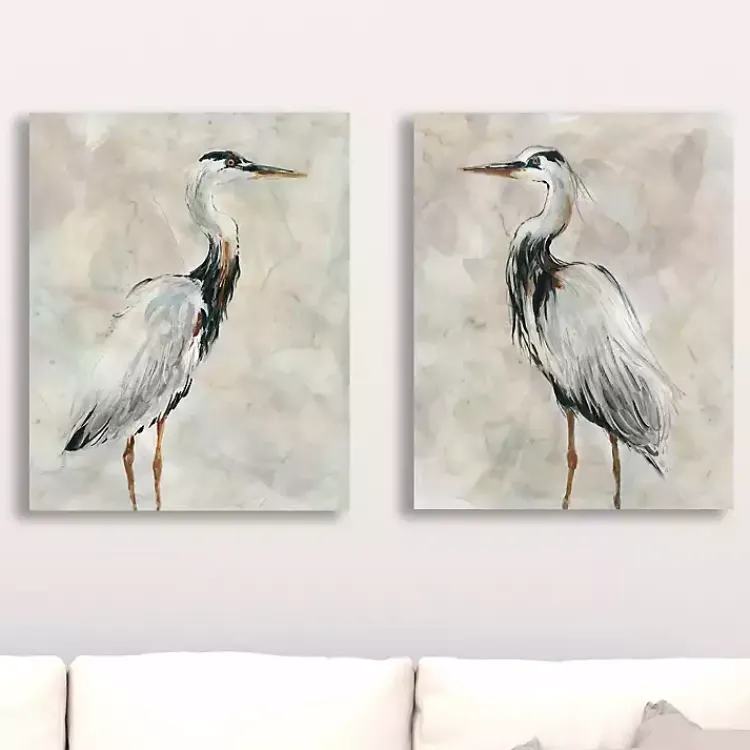 Canvas Art-Kirklands Home Crane at Dusk Giclee Canvas Art Prints, Set of 2