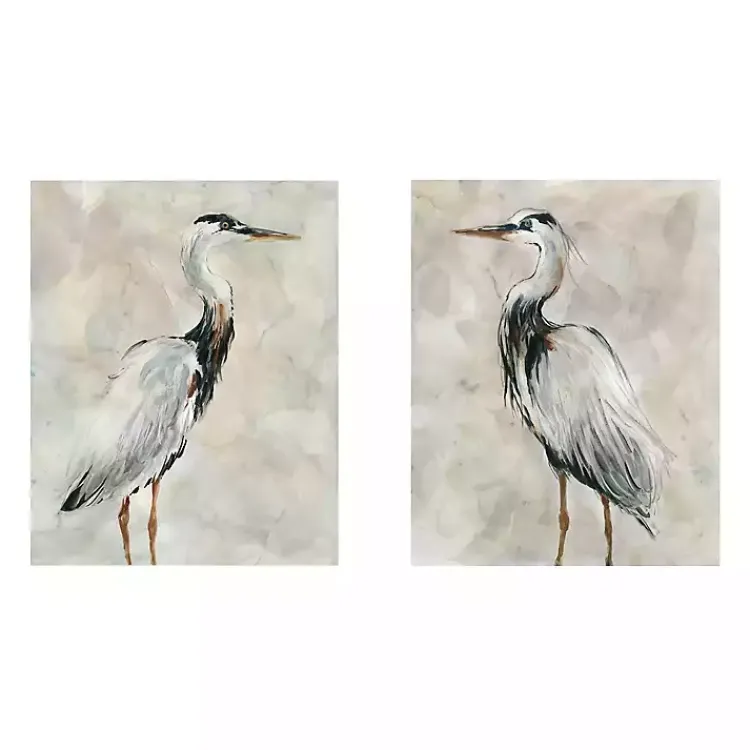 Canvas Art-Kirklands Home Crane at Dusk Giclee Canvas Art Prints, Set of 2