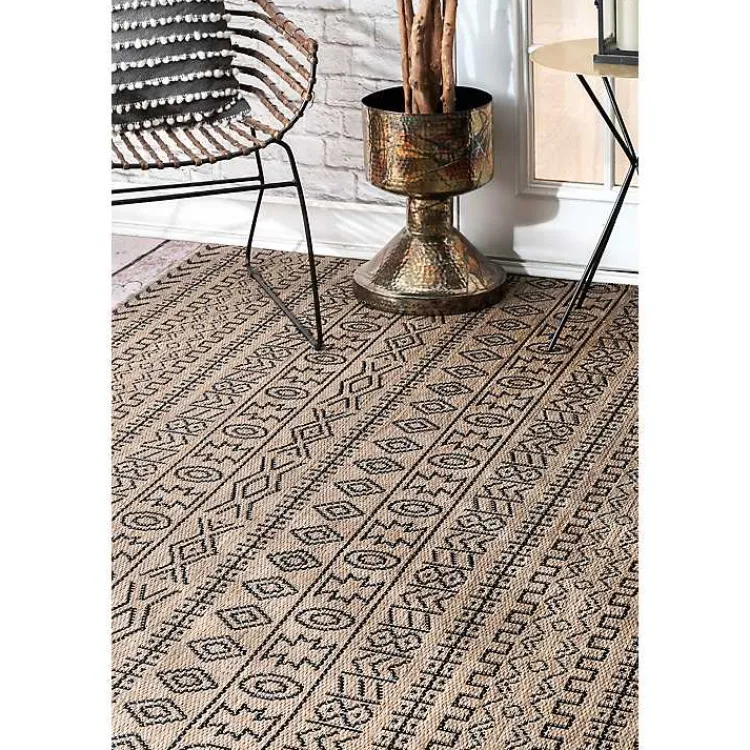 Outdoor Rugs-Kirklands Home Jamie Outdoor Area Rug, 5x7 Brown