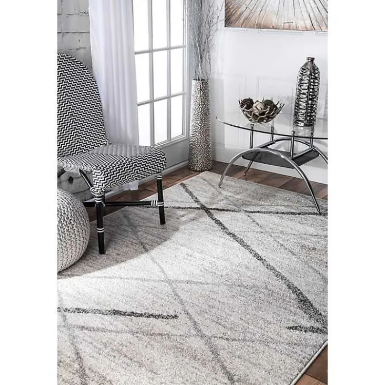Area Rugs-Kirklands Home Gray Thigpen Diamond Area Rug, 8x10