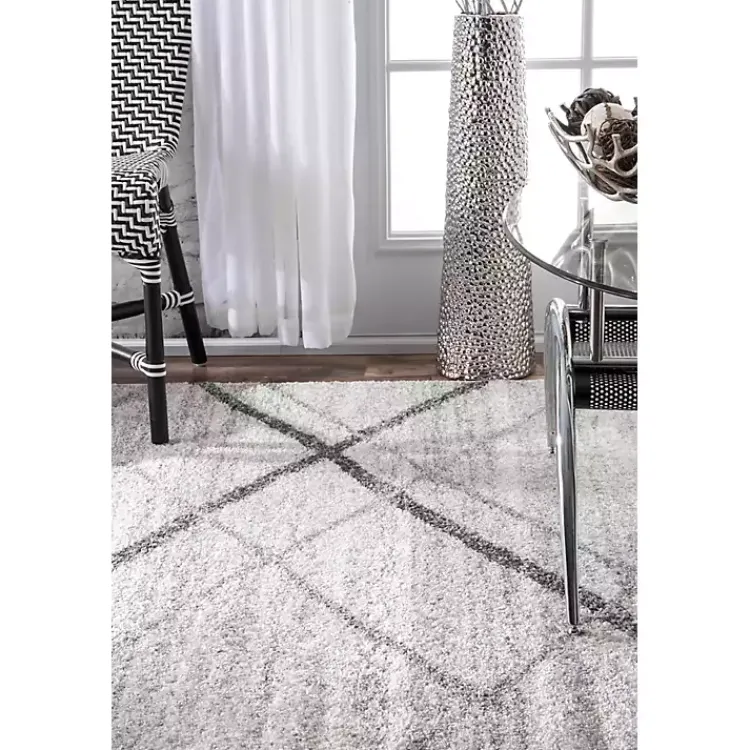 Area Rugs-Kirklands Home Gray Thigpen Diamond Area Rug, 8x10