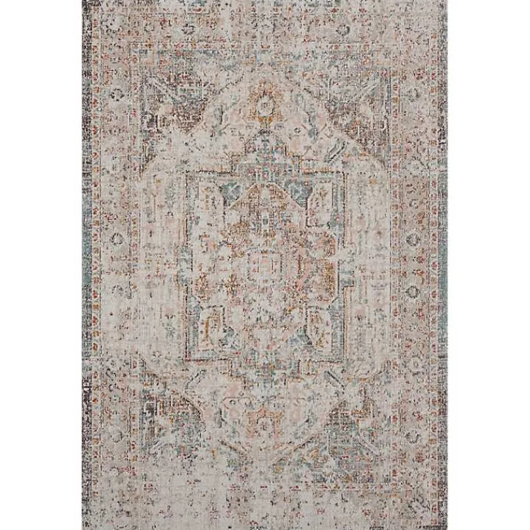 Outdoor Rugs-Kirklands Home Faded Turkish Indoor/Outdoor Area Rug, 7x9 Ivory