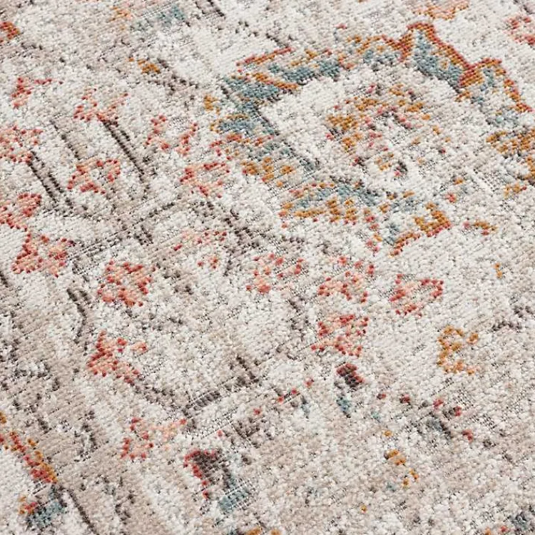 Outdoor Rugs-Kirklands Home Caramel Botanical Indoor/Outdoor Area Rug, 7x9