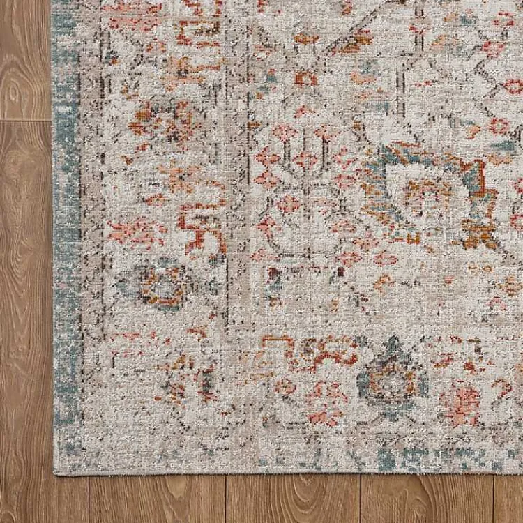 Outdoor Rugs-Kirklands Home Caramel Botanical Indoor/Outdoor Area Rug, 7x9