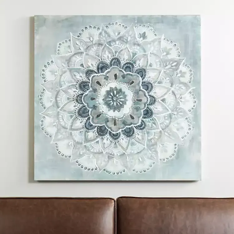 Canvas Art-Kirklands Home Blue Paulo Sunburst Canvas Art Print Gray