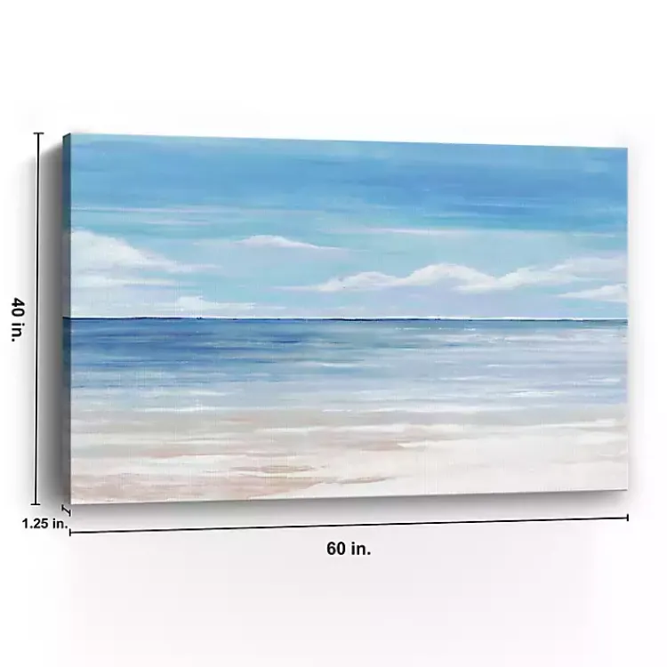 Canvas Art-Kirklands Home Sea Landscape III Giclee Canvas Art Print Blue