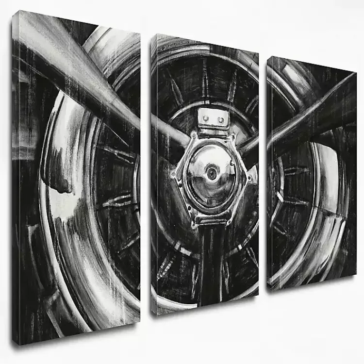 Canvas Art-Kirklands Home Propeller Giclee Canvas Art Prints, Set of 3