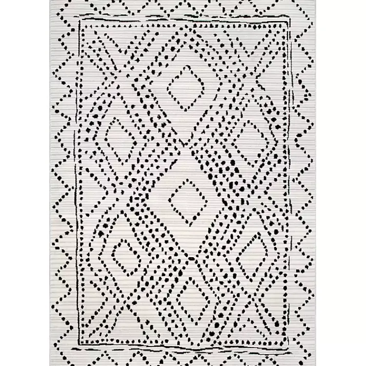 Area Rugs-Kirklands Home Millie Dotted Diamond Area Rug, 5x8