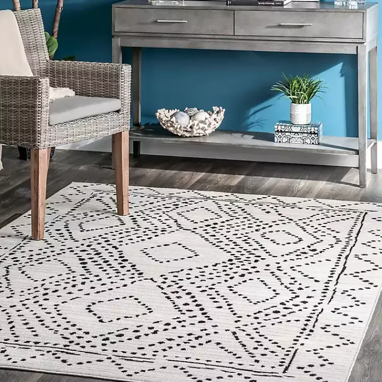 Area Rugs-Kirklands Home Millie Dotted Diamond Area Rug, 5x8