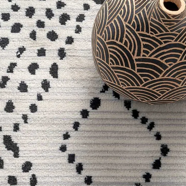 Area Rugs-Kirklands Home Millie Dotted Diamond Area Rug, 5x8