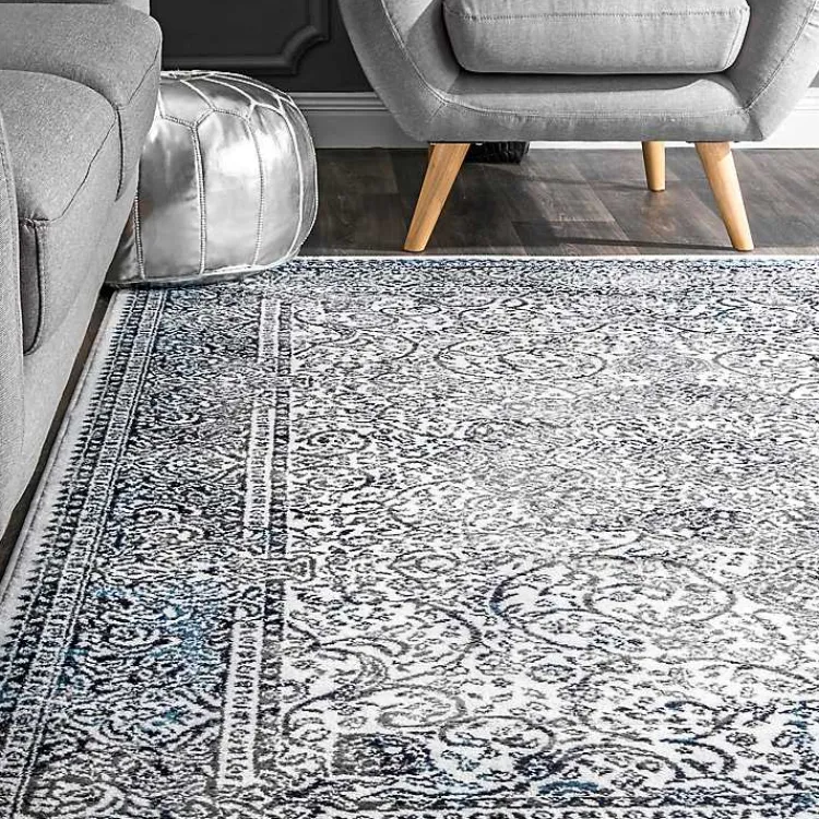 Area Rugs-Kirklands Home Delany Persian Inspired Area Rug, 5x8 Blue