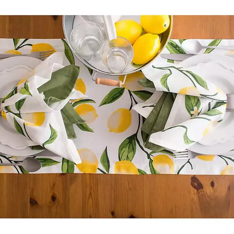 Table Linens-Kirklands Home Lemon Bliss Table Runner, 108 in. Multi