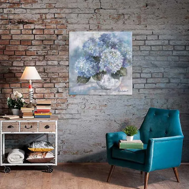 Canvas Art-Kirklands Home Hydrangea s Giclee Canvas Art Print, 18x18 Blue