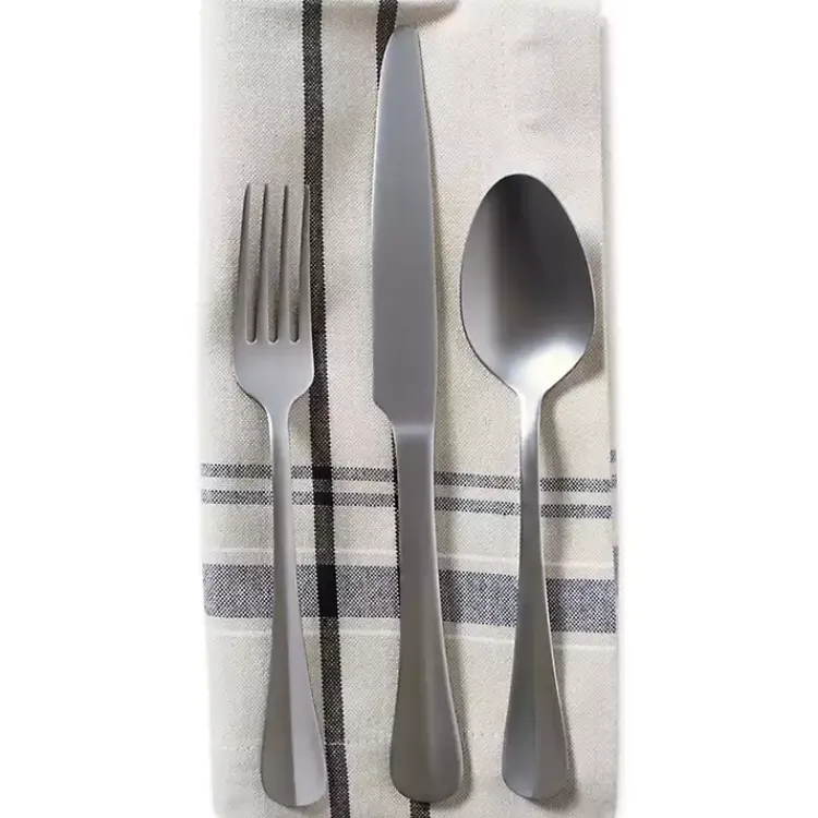 Table Linens-Kirklands Home French Stripe Napkins, Set of 6 Black