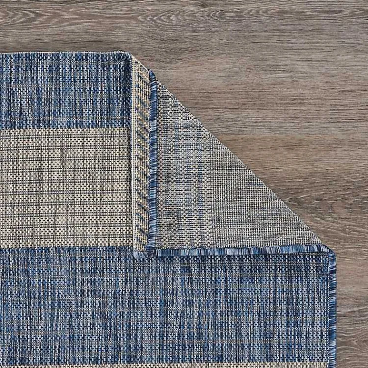 Outdoor Rugs-Kirklands Home Coastal Stripes Outdoor Area Rug, 7x9