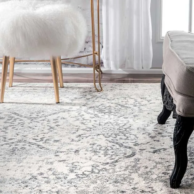 Area Rugs-Kirklands Home Ivory Odell Vintage Area Rug, 4x6