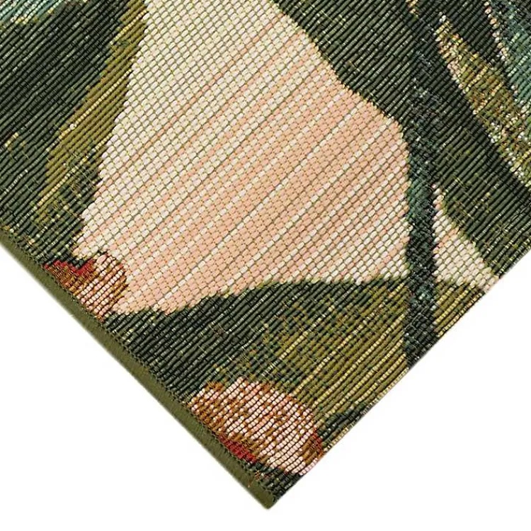 Outdoor Rugs-Kirklands Home Island Leaf Outdoor Rug, 4x7 Multi